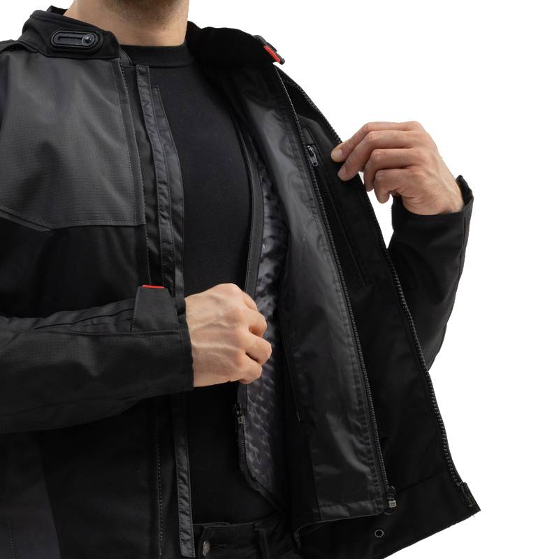 Chaqueta Broger Grid Negro-Gris-Rojo
