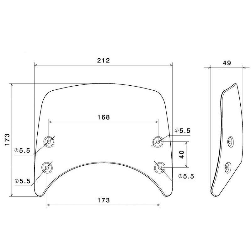 Cupula baja aluminio para BMW R nineT y Triumph Thruxton Rizoma