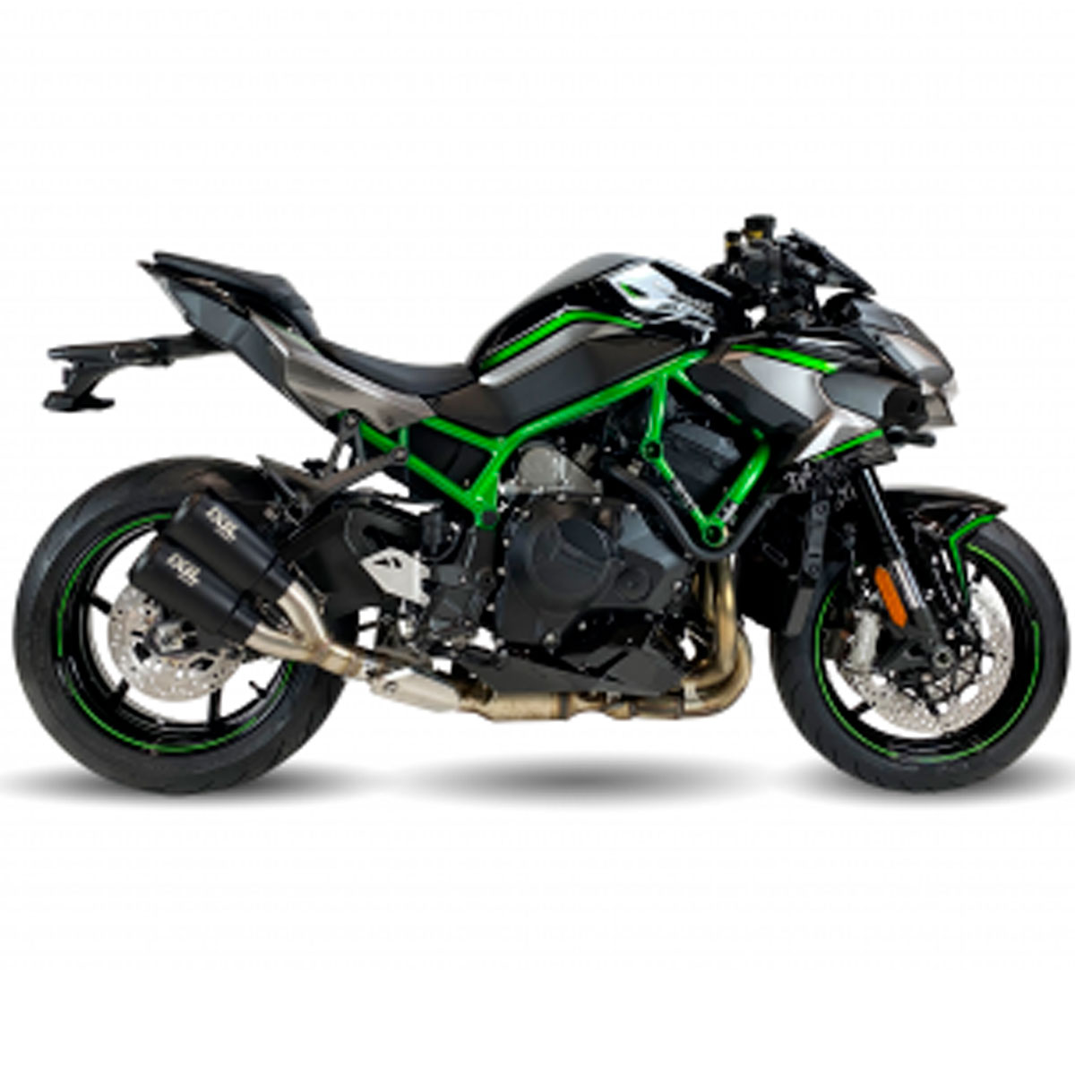 Escape acero negro Ixil 2RB Kawasaki Z H2 SE 20+