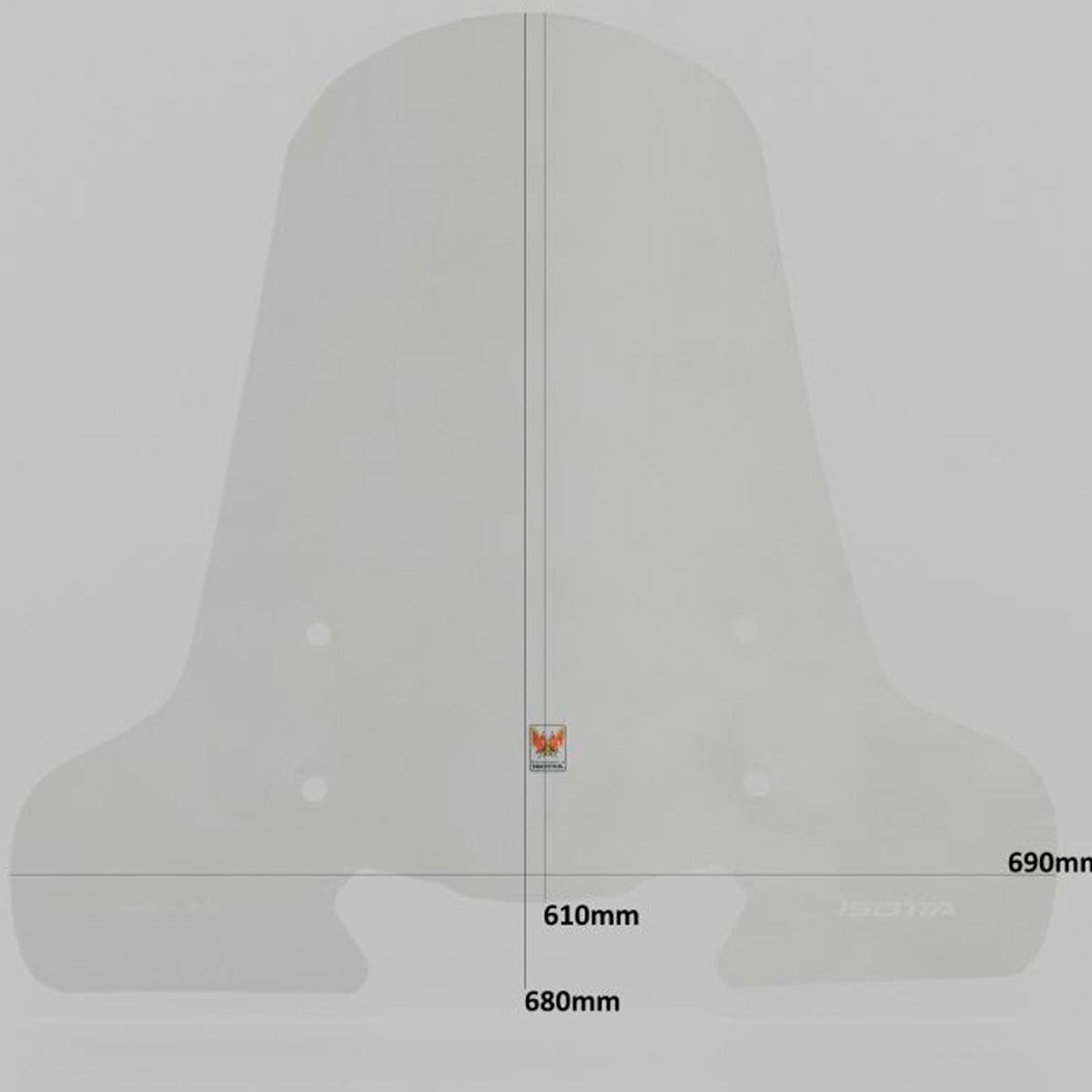 Parabrisas alto Piaggio Liberty 125 2025+ 68cm Transparente