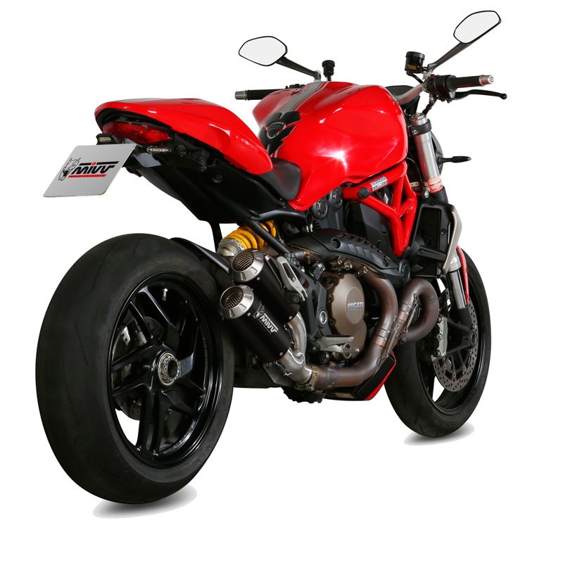 Escape doble Mivv acero inoxidable M3 Ducati Monster 1200 2014-2016 negro
