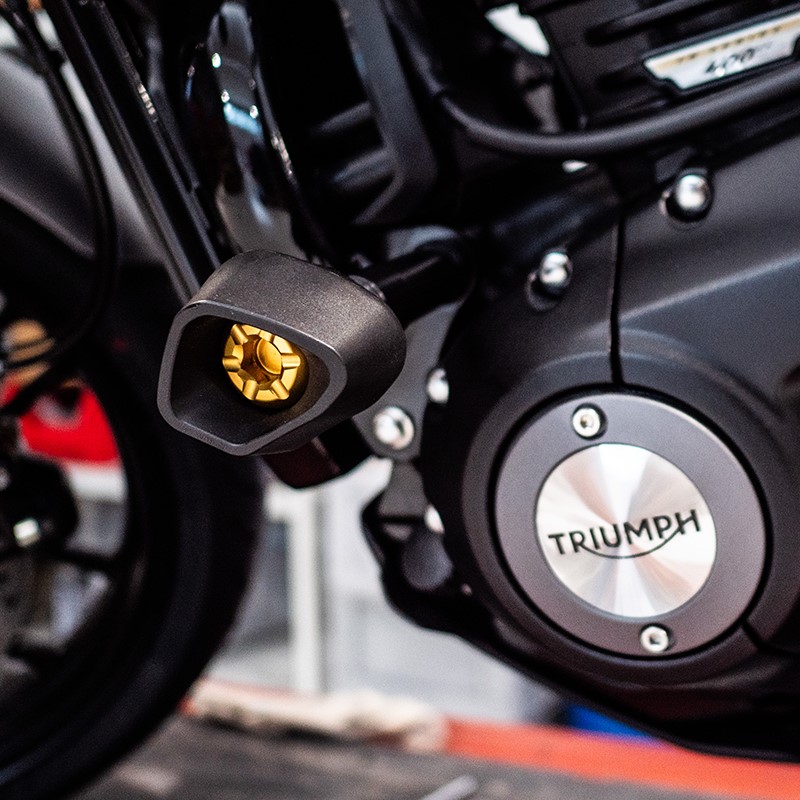 Protectores Evotech anticaida Triumph Speed 400 - Scrambler 400X 