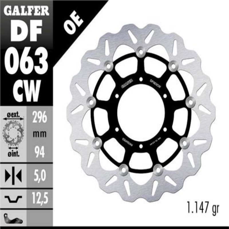Disco freno delantero flotante Galfer DF063CW OE