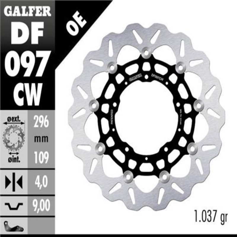 Disco freno delantero flotante Galfer DF097CW OE