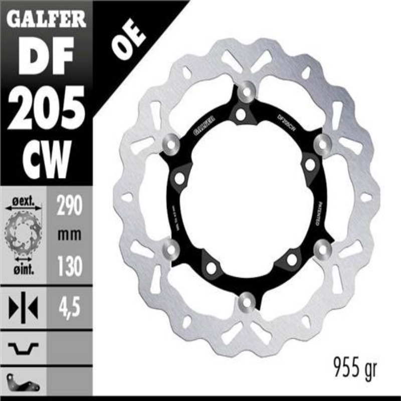 Disco freno delantero flotante Galfer DF205CW OE