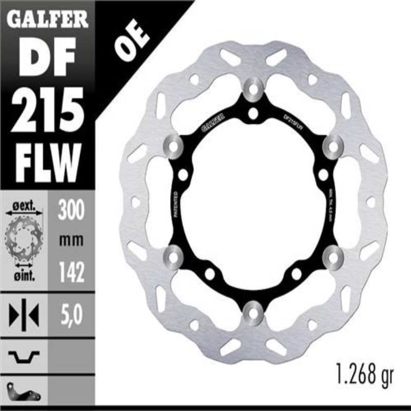 Disco freno delantero flotante Galfer DF215FLW OE