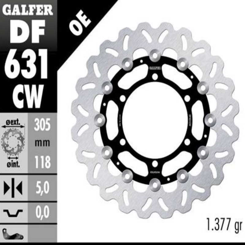 Disco Freno Delantero Flotante Galfer DF631CW OE