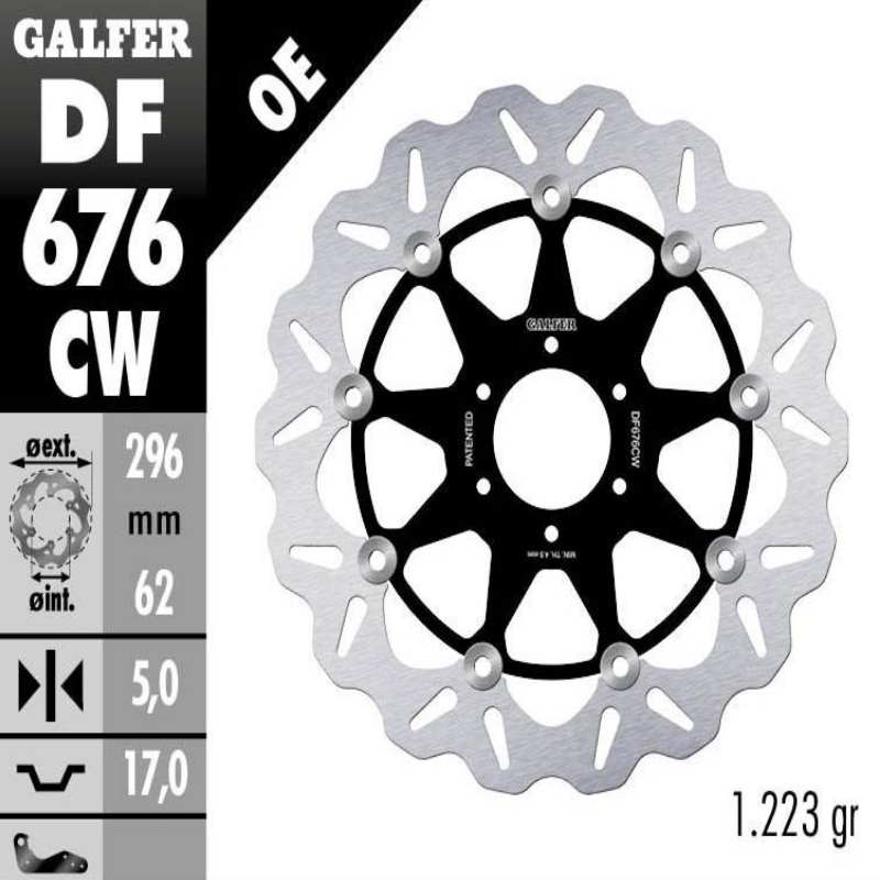Disco freno delantero flotante Galfer DF676CW OE