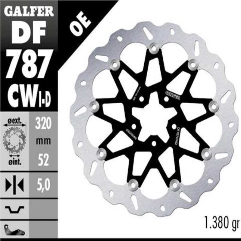 Disco freno delantero flotante Galfer DF787CW OE