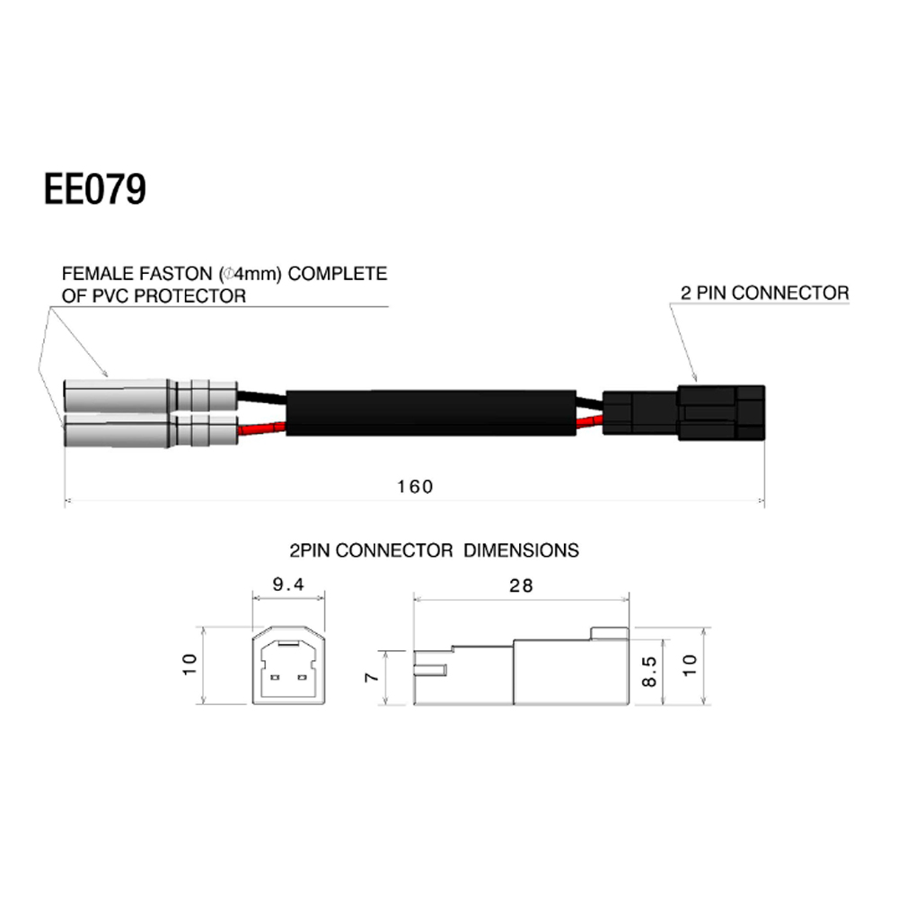 Cable adaptador Rizoma de intermitentes para DUCATI (par)