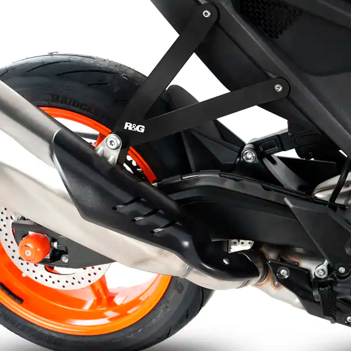 Tirante de escape y tapa ciega RgRacing KTM 990 Duke 2024+