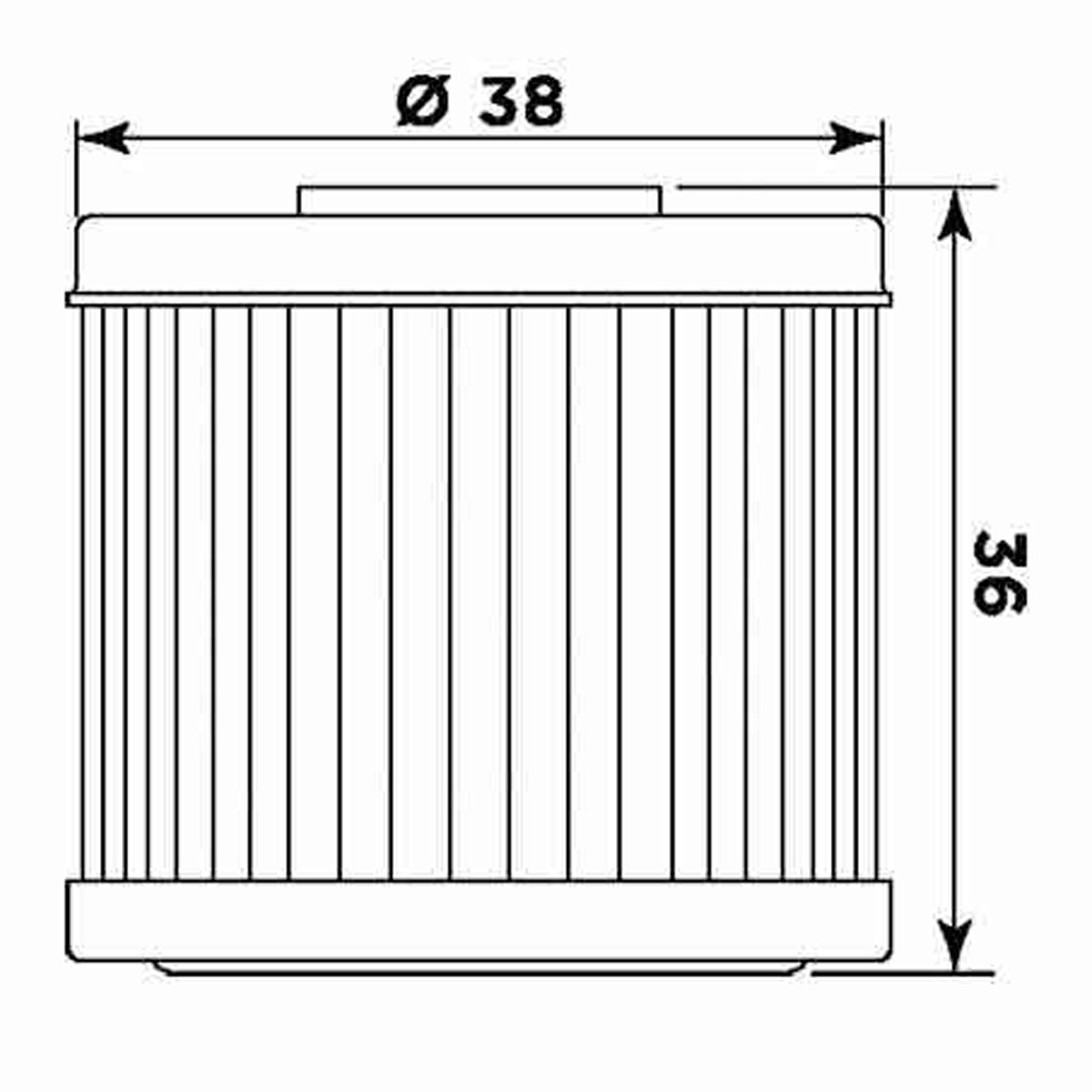 Filtro de aceite MIW para moto equivalente HF116