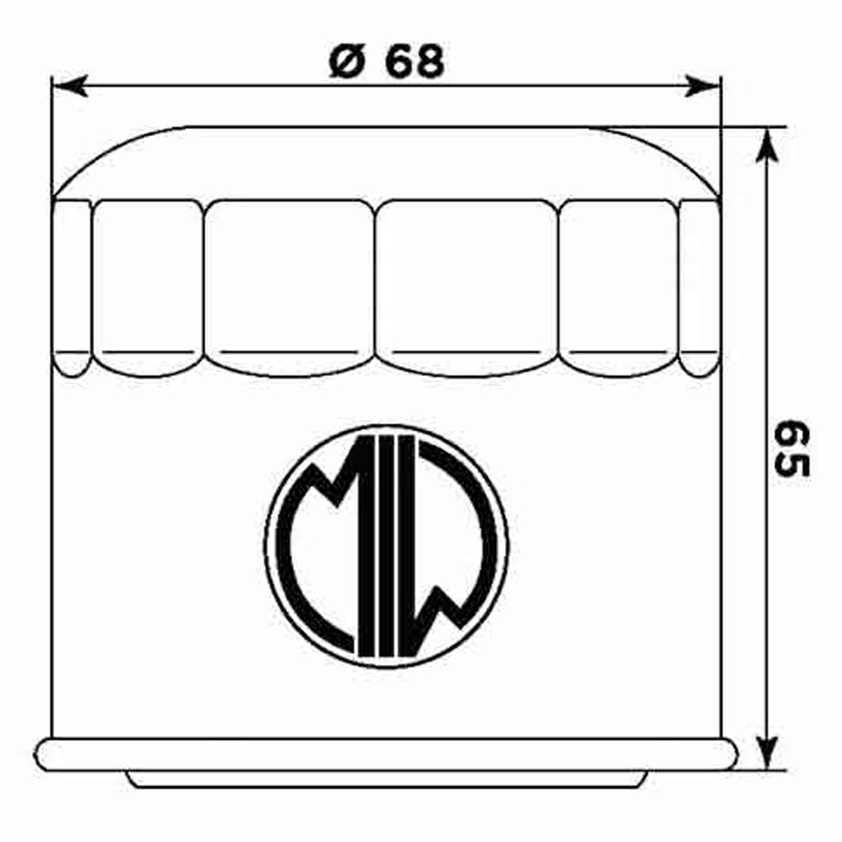 Filtro de aceite MIW para moto equivalente HF138