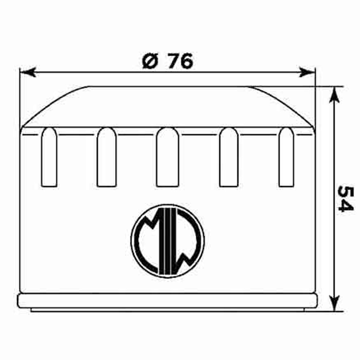 Filtro de aceite MIW para moto equivalente HF164