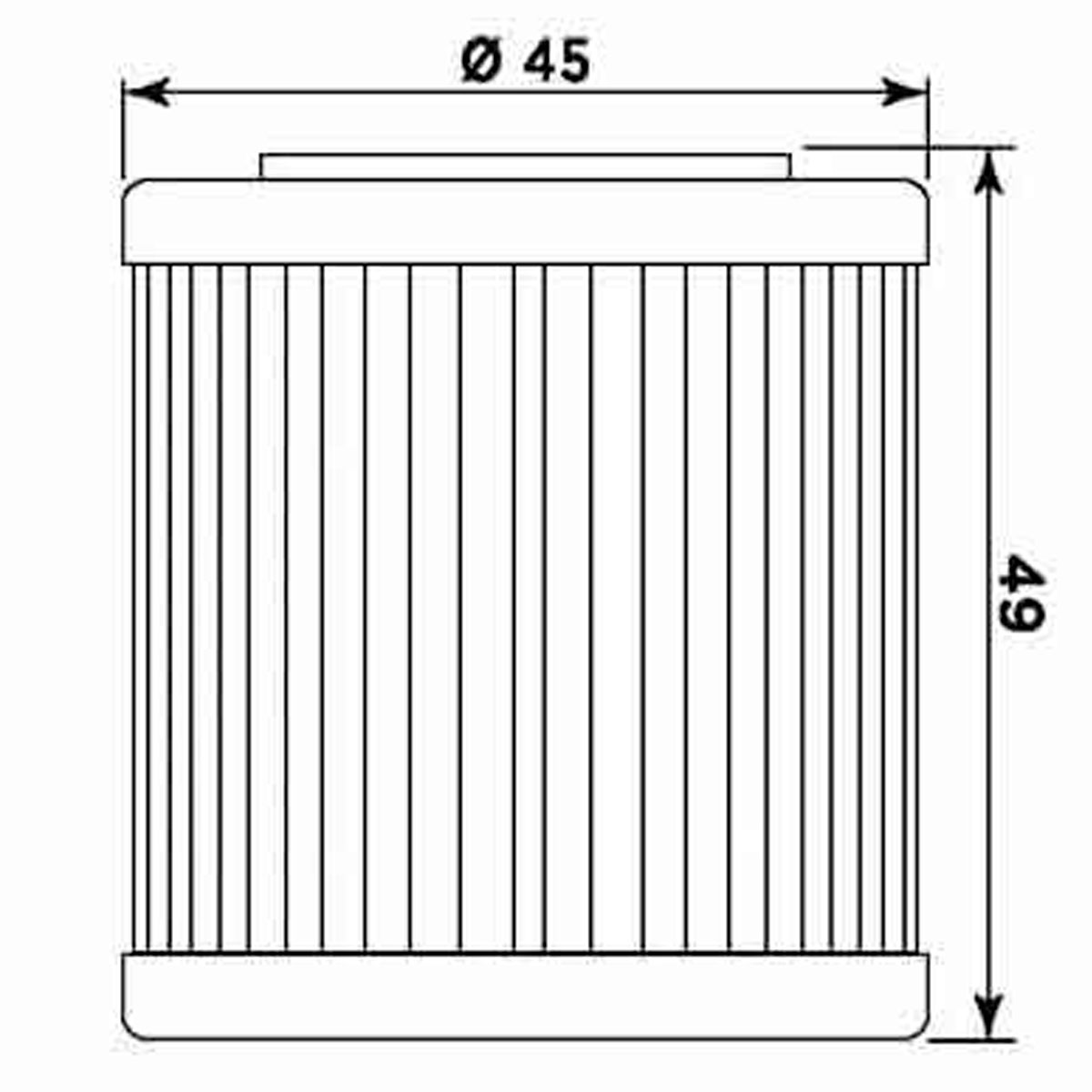 Filtro de aceite MIW para moto equivalente HF563