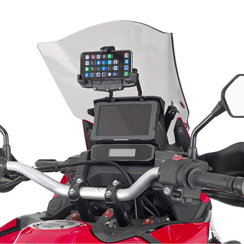 Barra porta GPS-Smartphone en la cupula para Honda AT1100 20-