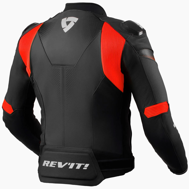 chaqueta revit Control negro-rojo fluor