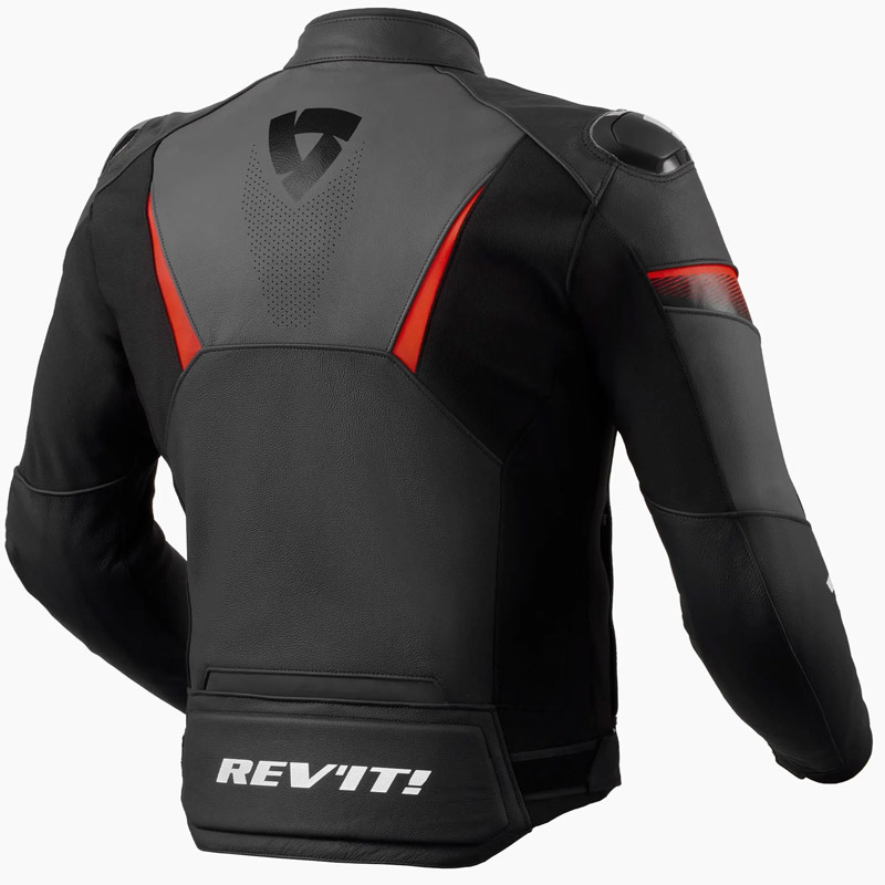 chaqueta revit argon 2 negro-rojo fluor