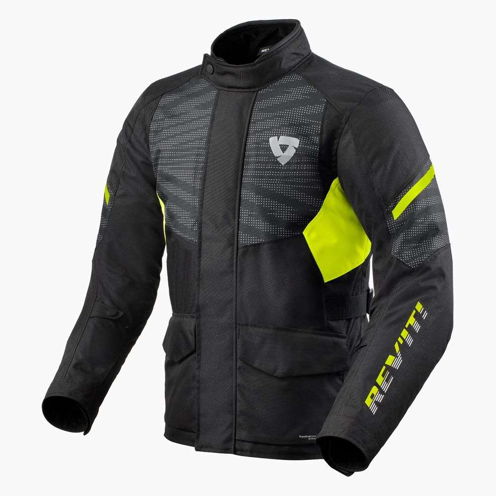 chaqueta revit duke h2o fjt308 negro-amarillo fluor