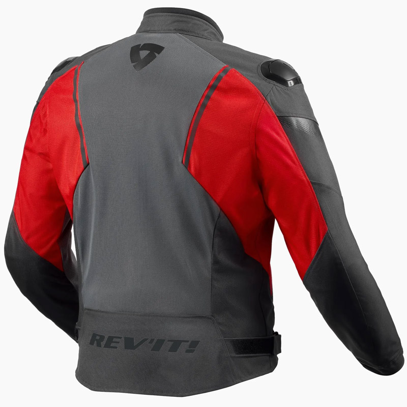 chaqueta revit control air h2o gris-rojo