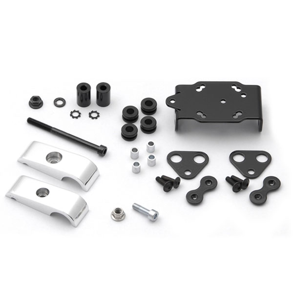 Barra soporte GPS 28mm plateado cepillado SWMotech