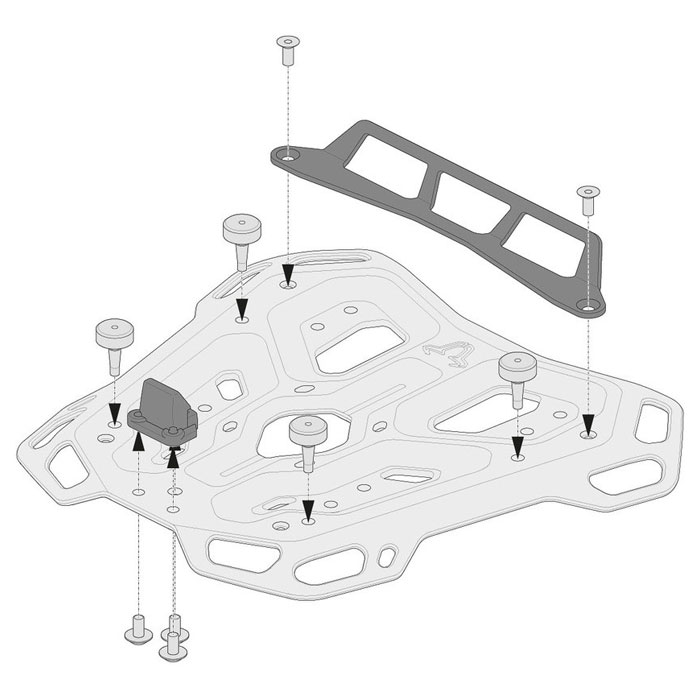 Adaptador Adventure Rack para maletas Monolock Givi-Kappa