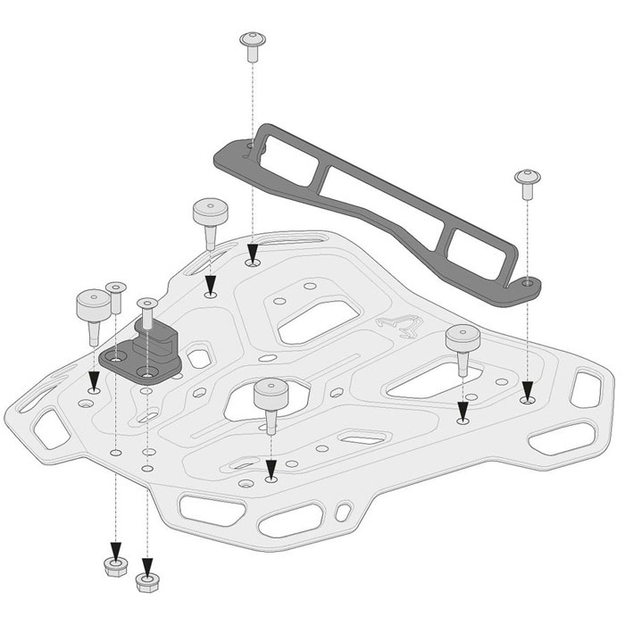 Adaptador Adventure Rack para maletas Shad