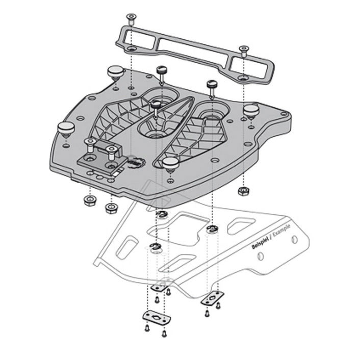 QUICK-LOCK adaptador de Alu-Rack para maletas SHAD