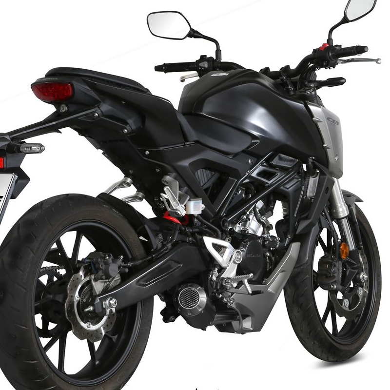 Escape MK3 acero negro HONDA CB 125R 18-20