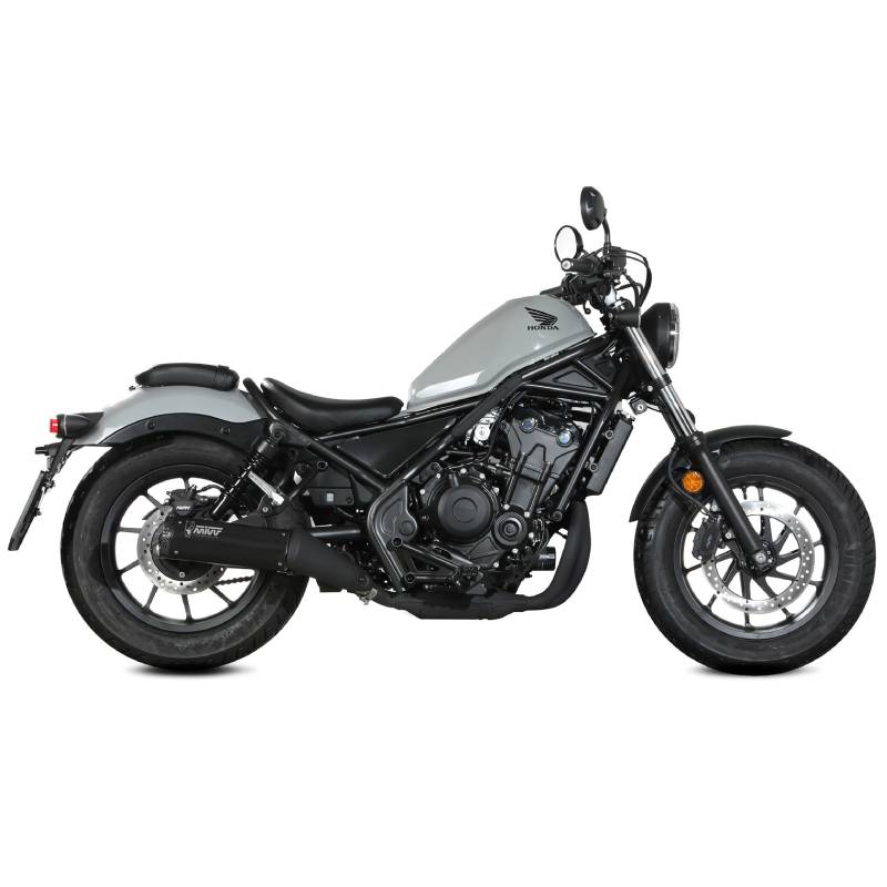 Escape Mivv HR-1 Negro con tapa de carbono HONDA CMX500 REBEL 2022+