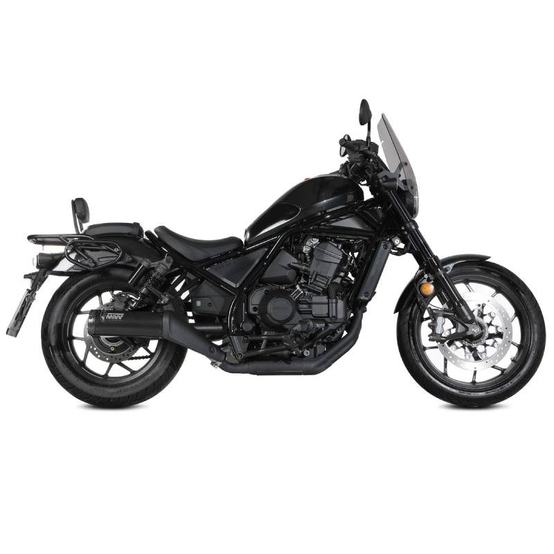 Escape Mivv HR-1 Negro con tapa de carbono HONDA CMX1100 REBEL 2022+