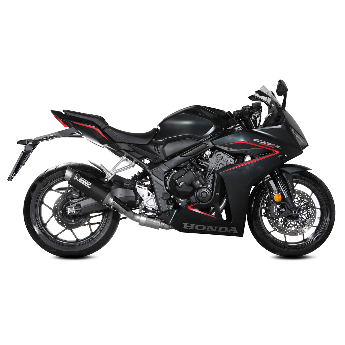 Escape Mivv GP PRO acero carbono Honda CBR/CB 650 R 24+