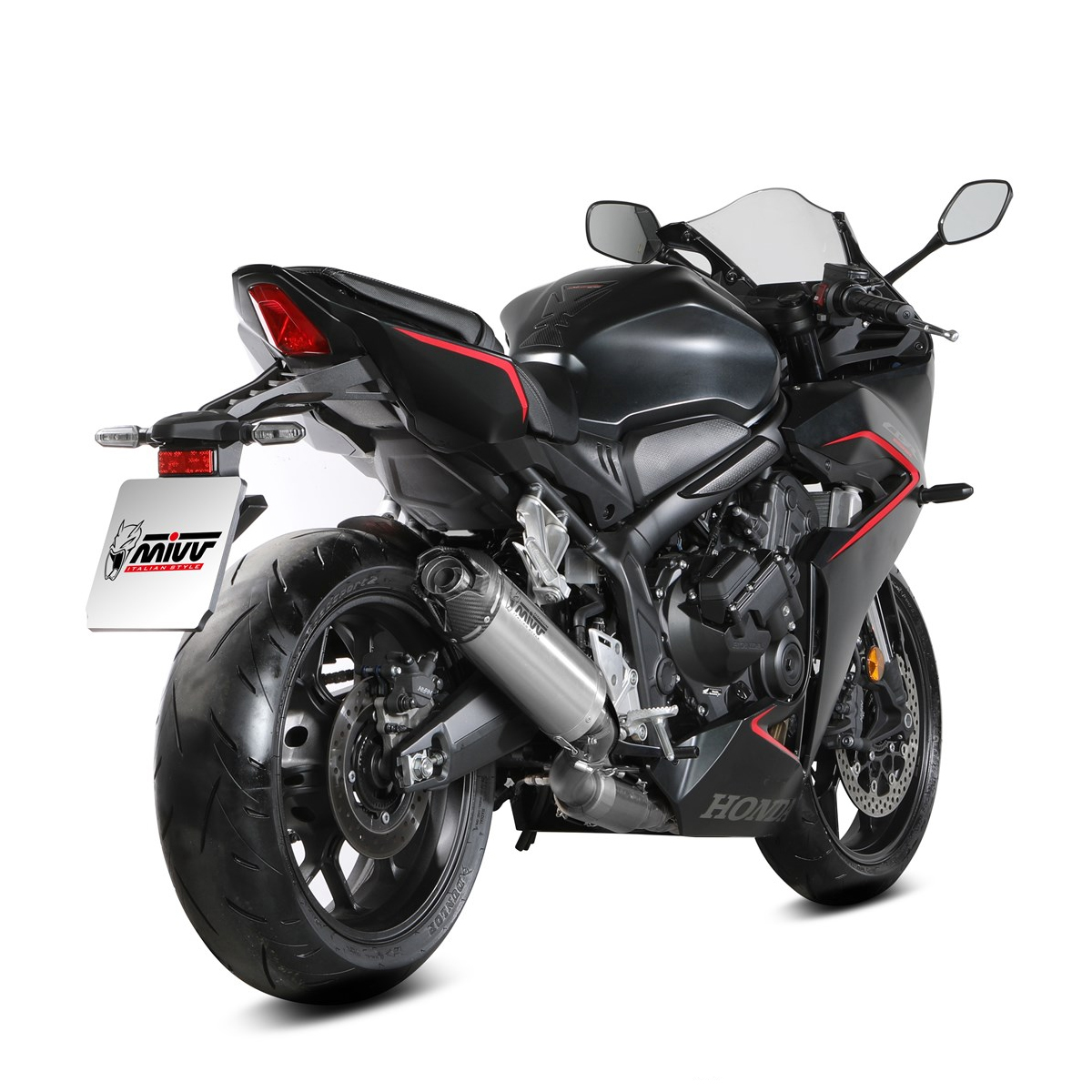 Escape completo Mivv AK-1 titanio carbono Honda CB 650 R 24+