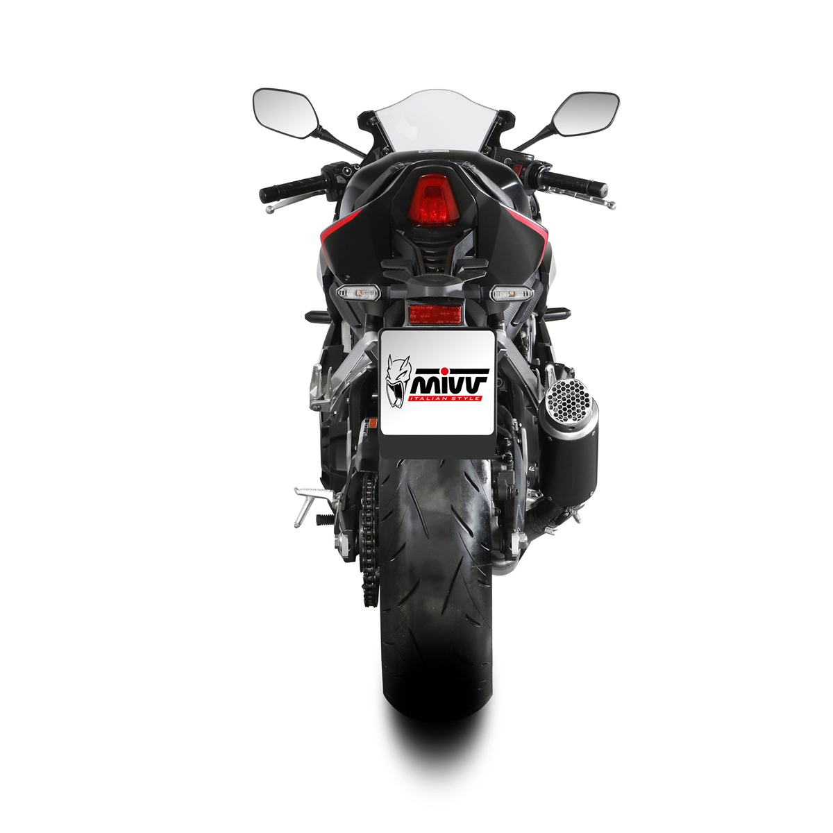 Escape Mivv GP PRO acero negro Honda CBR/CB 650 R 24+