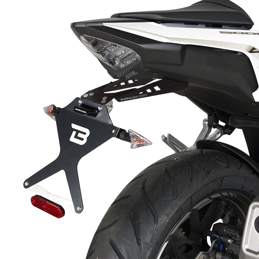Portamatriculas Barracuda para Honda CB 500F 16-22 y Honda CBR 500R 16-21