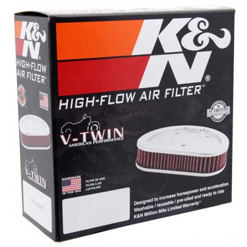 Filtro de aire K&N Reutilizable, de admision directa. Para Harley Davidson FLHTCUI, FLHRCI, FLTRI.