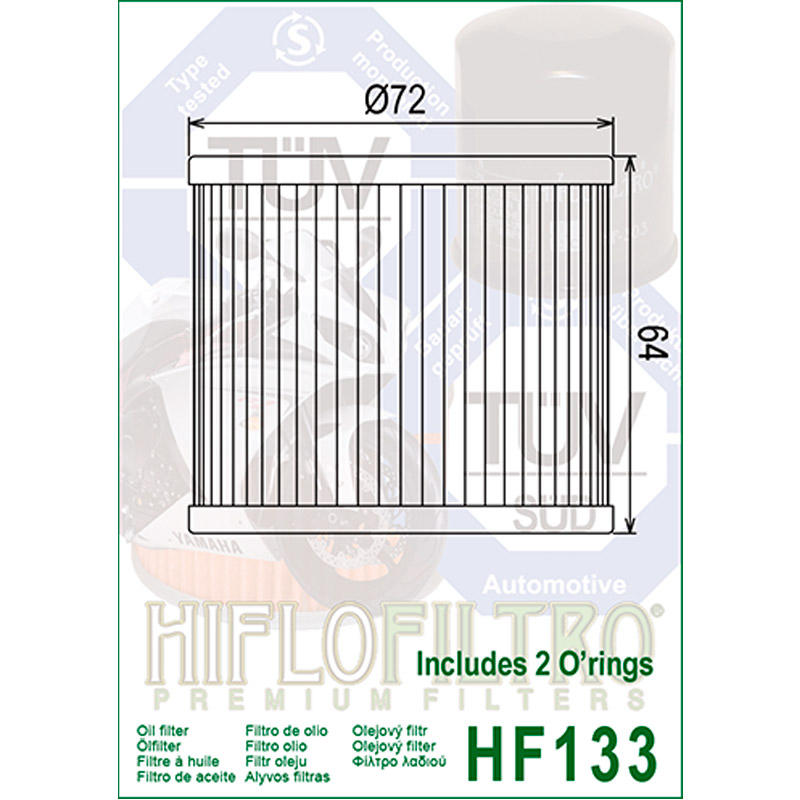 Filtro de aceite Hiflo HF133 para Suzuki