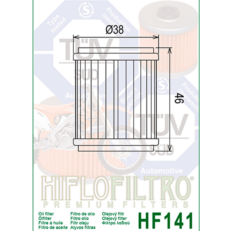 Filtro de aceite Hiflo HF141 para Yamaha y Rieju