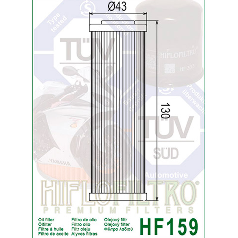 Filtro de aceite Hiflo HF159 para motos DUCATI