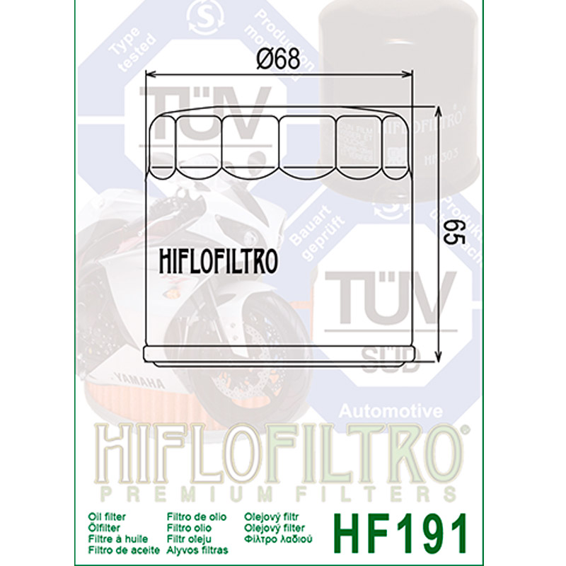 Filtro de aceite Hiflo HF191 Triumph