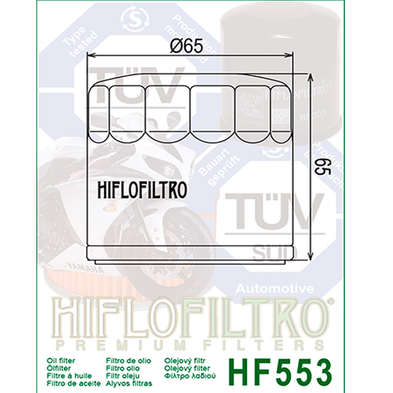 Filtro de aceite Hiflo HF553 para Benelli