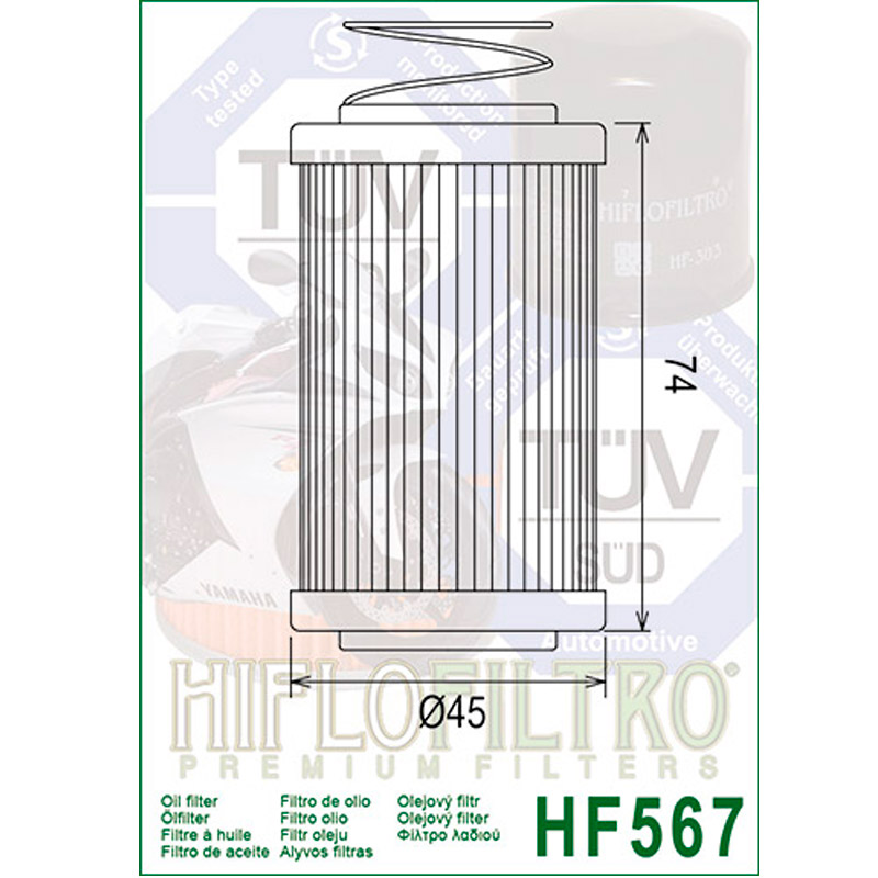 Filtro de aceite Hiflo HF567 MV Agusta