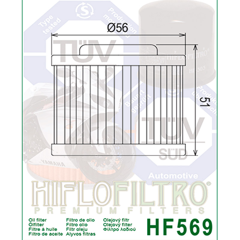 Filtro de aceite Hiflo HF569 MV Agusta