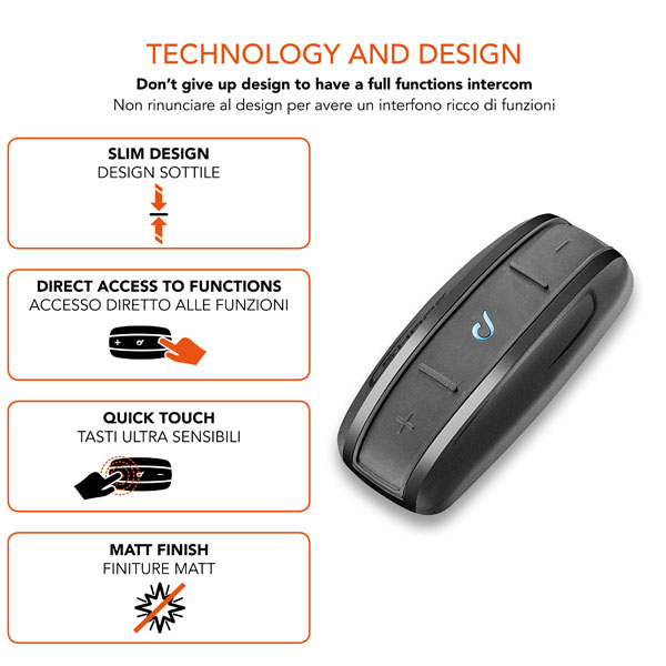 Intercomunicador moto Interphone Dual Shape