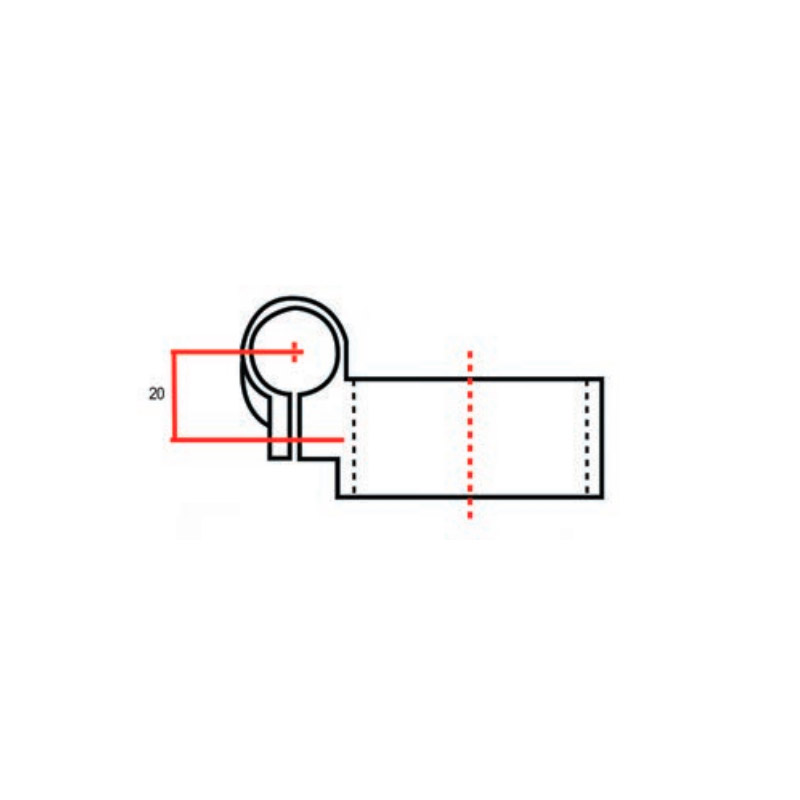 Semimanillar ITR sobre elevado disponible para barra 51mm