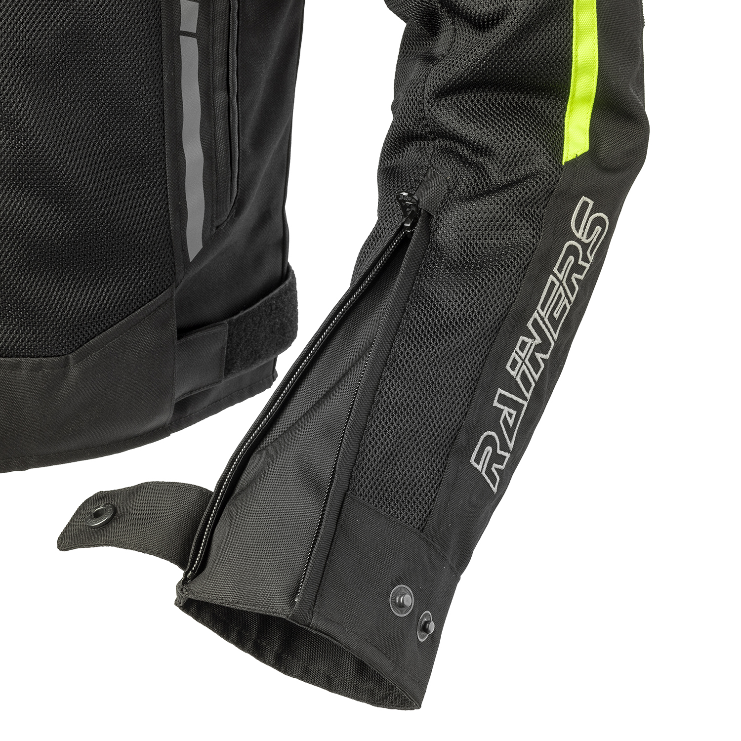 Chaqueta moto verano hombre Rainers modelo JEREZ Negro y fluor