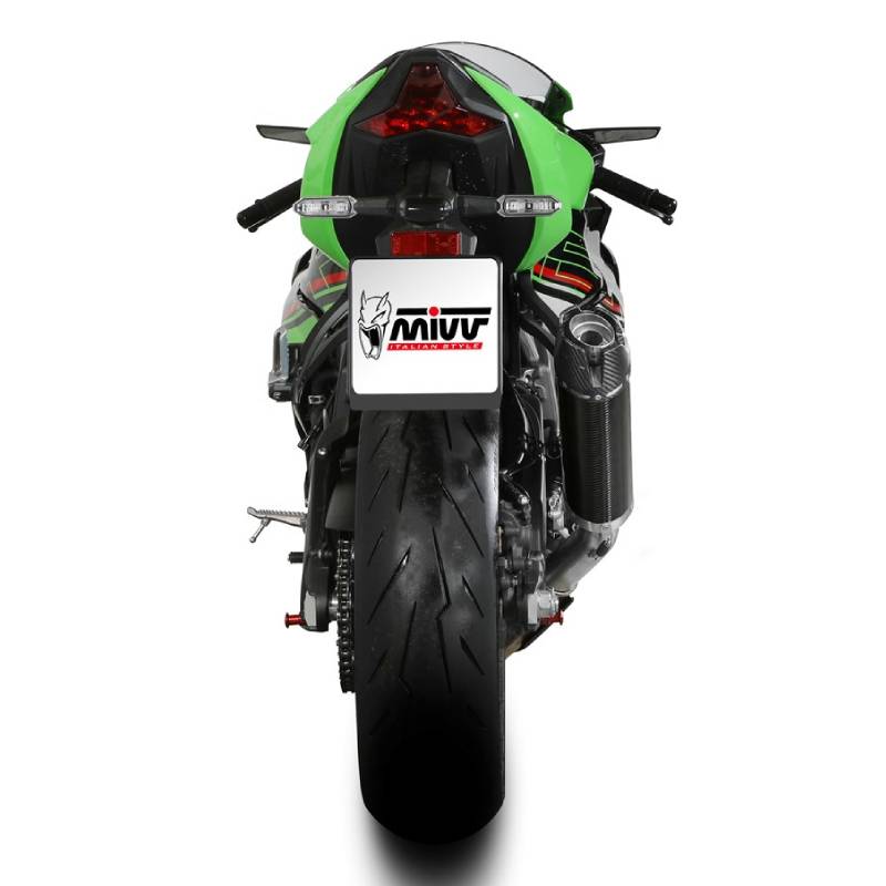 Escape Mivv AK-1 Carbono con tapa de carbono KAWASAKI ZX-6 R 636 21-