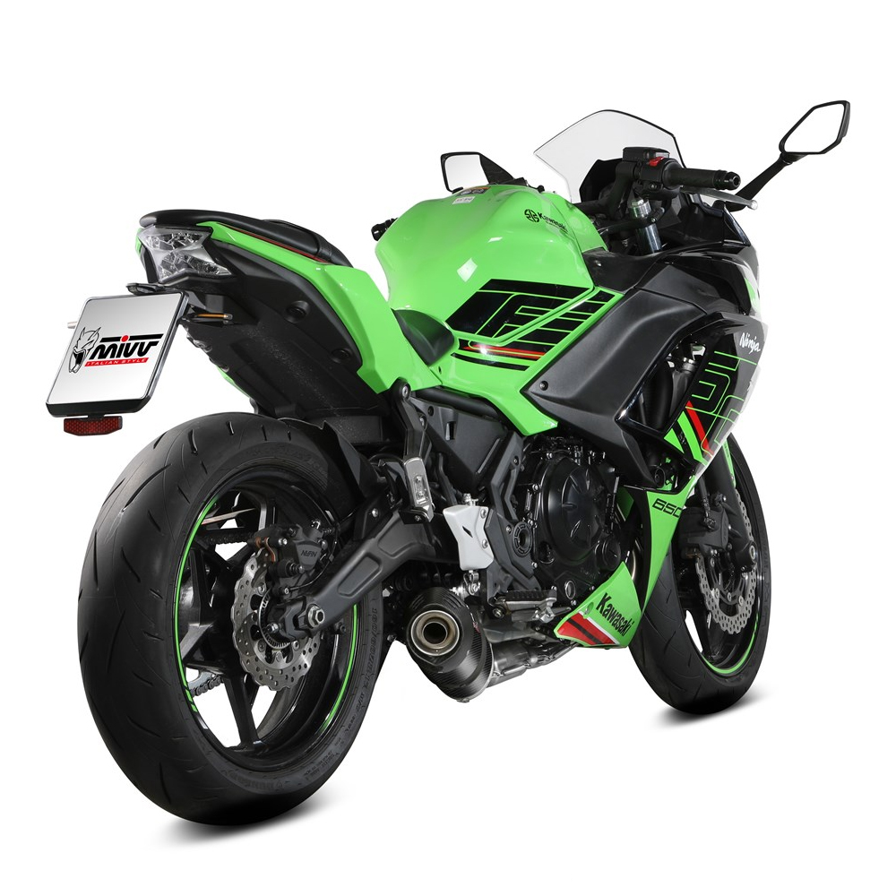 Escape Mivv OVAL carbono Kawasaki Ninja/Z 650 24+