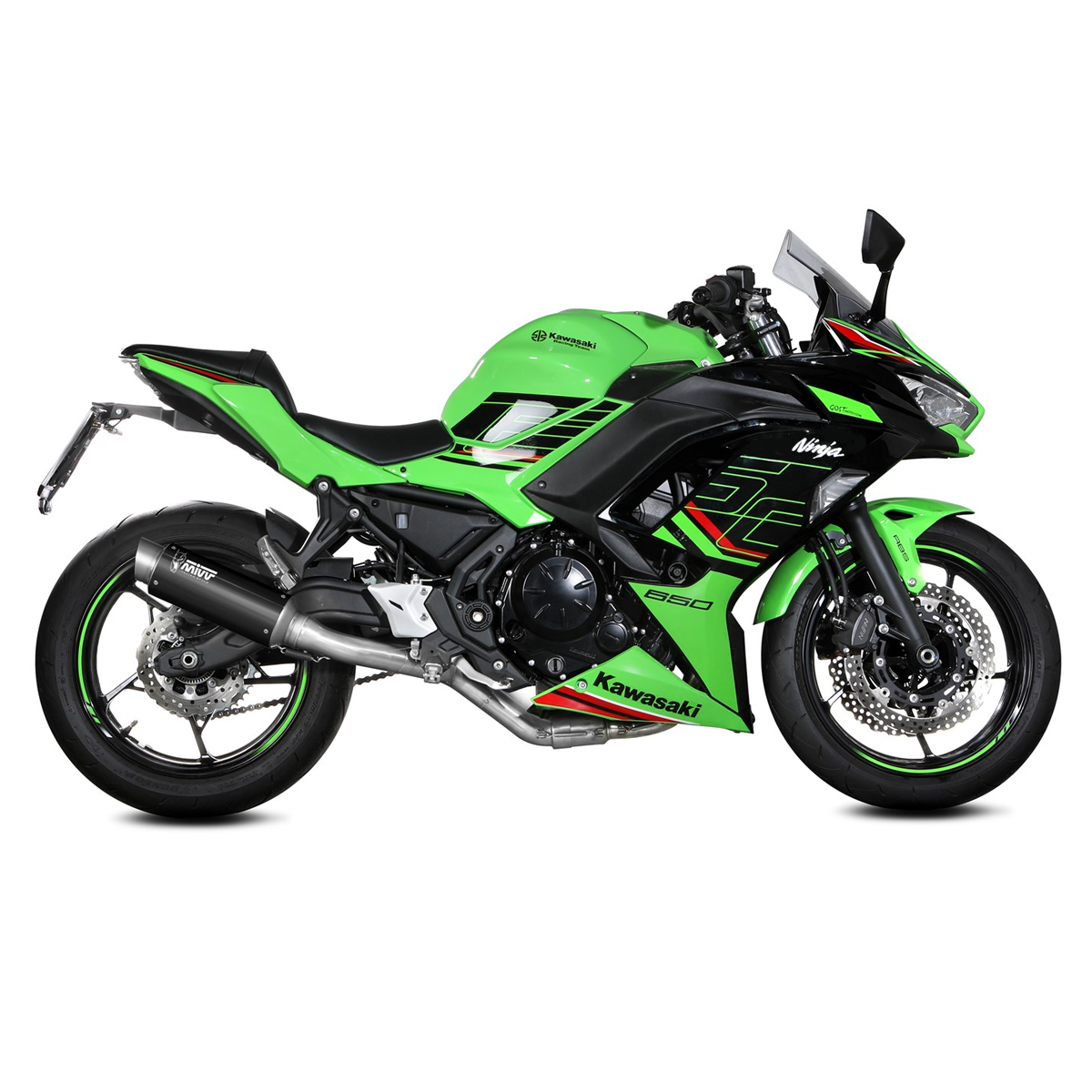 Escape Mivv GP PRO acero negro Kawasaki Ninja/Z 650 24+