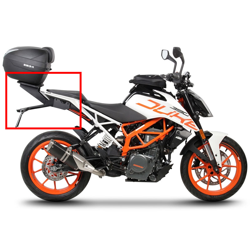 Soporte para baul Shad en moto KTM Duke 125/390 17-23